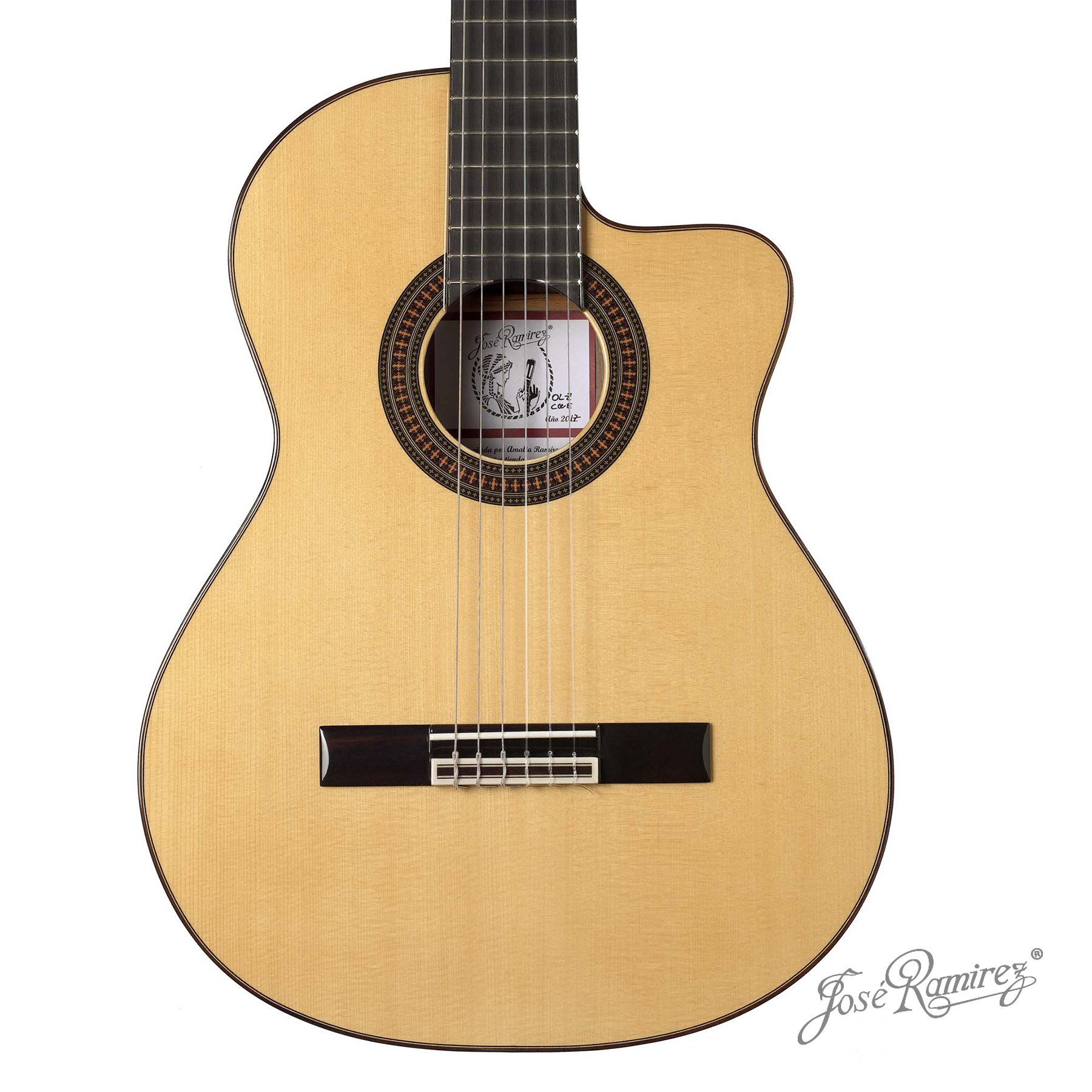 Boca de la guitarra de estudio OLZCWE de diseño exclusivo Ramírez