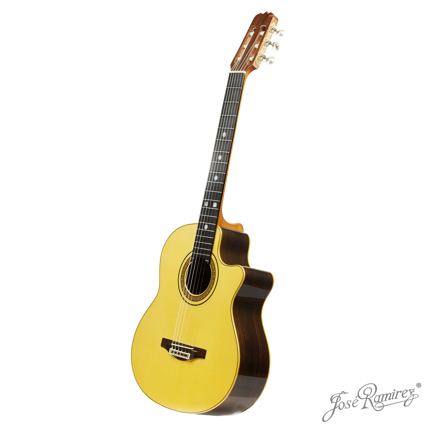 Guitarra artesanal AC650 NY CWE de lado