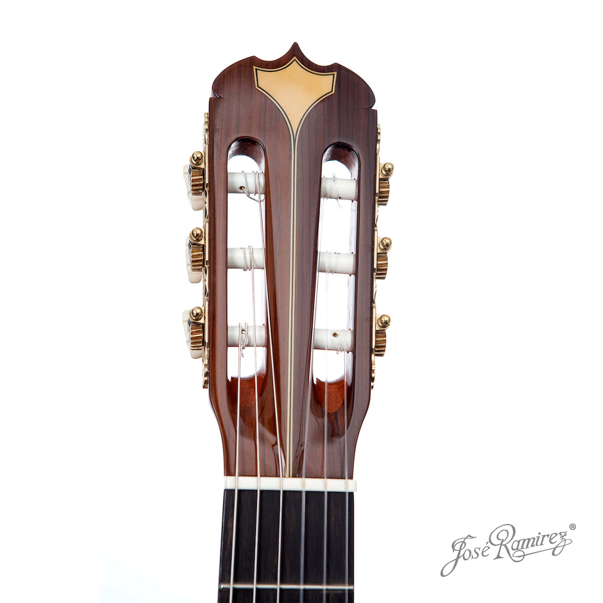 Centenario handcrafted guitar headstock.