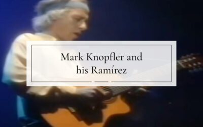 Mark Knopfler with his Ramirez C86 CWE guitar