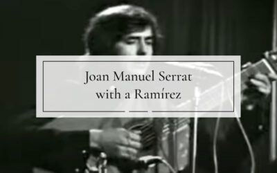 Joan Manuel Serrat with a white flamenca by Ramírez