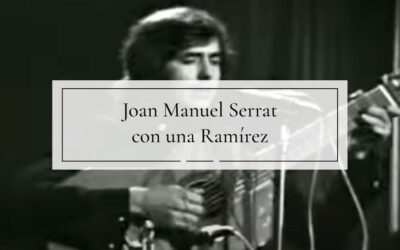 Joan Manuel Serrat con una flamenca blanca de Ramírez