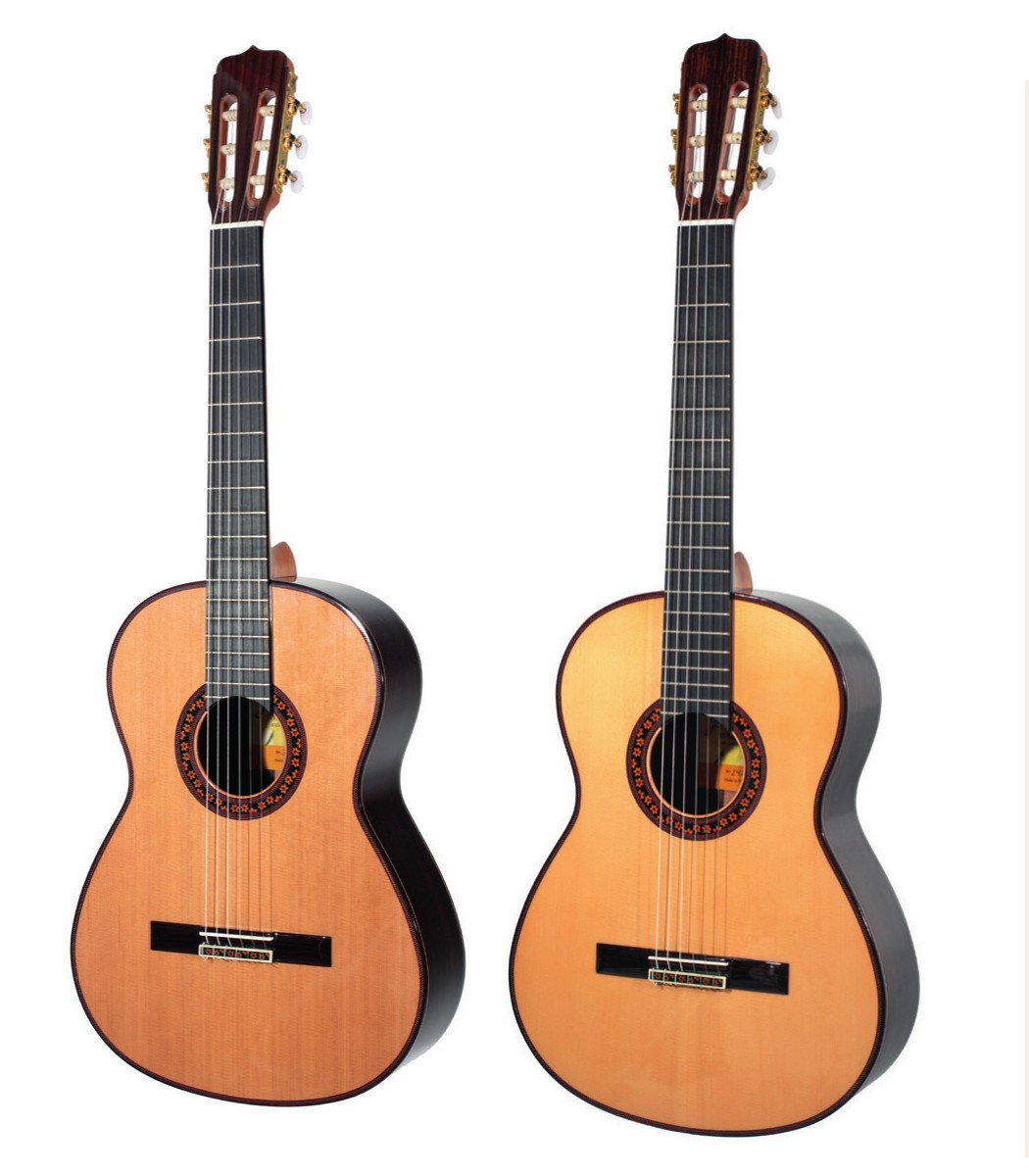 140 Years Classical guitar by Guitarras Ramírez, front and back view
