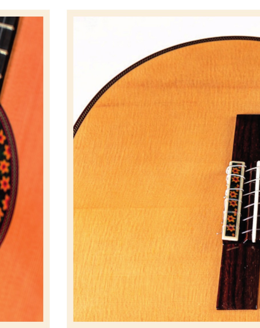 Bridge detail of the 140 Years Classical guitar by Ramírez