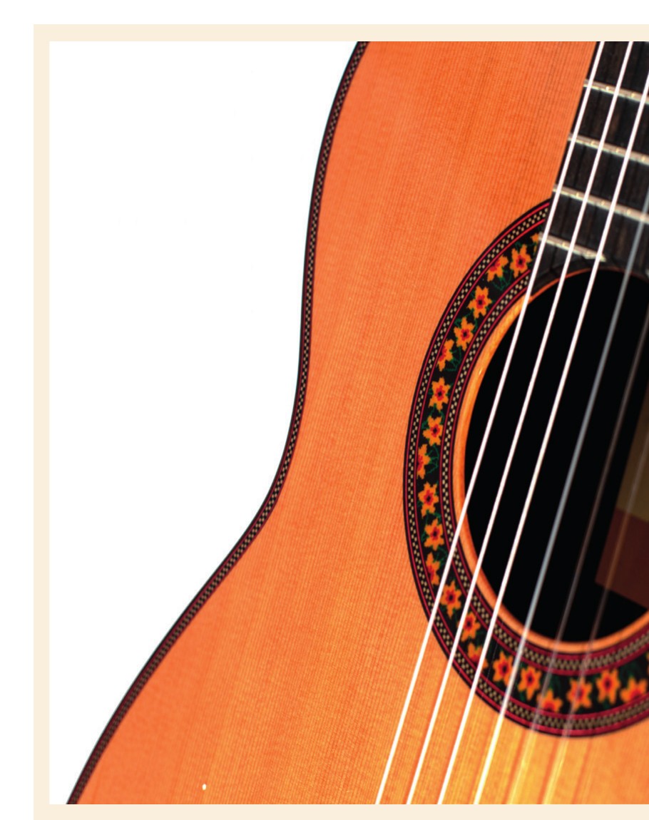 Rosette detail of the 140 Years Classical guitar by Ramírez