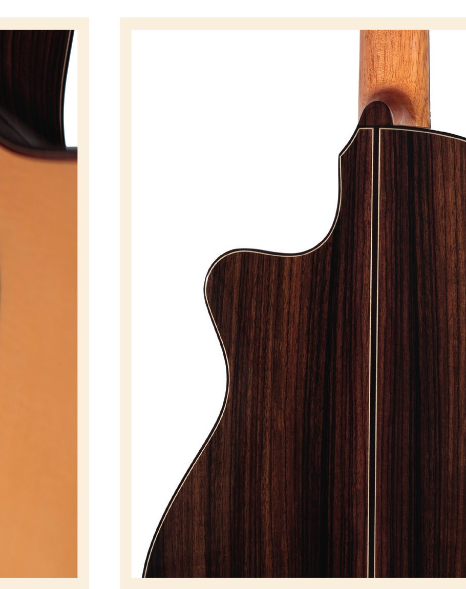 Back detail of the 140 Years Cutaway guitar by Ramírez