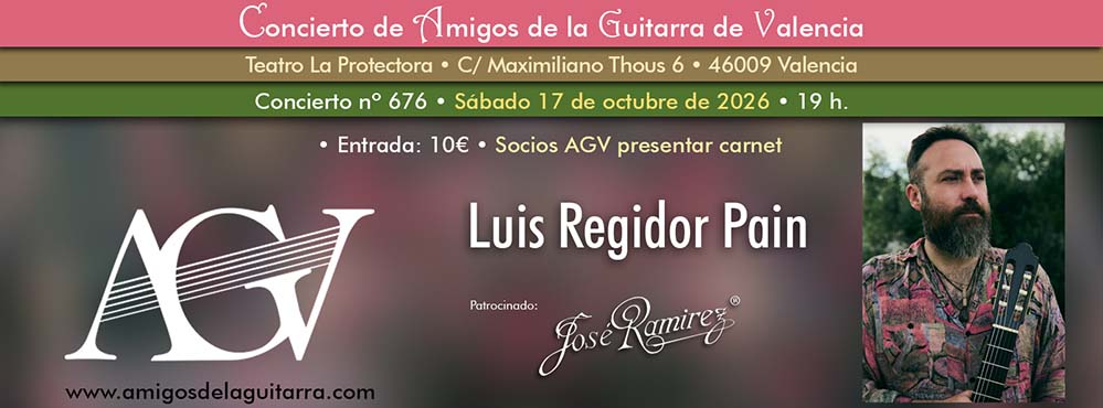 Luis Regidor Paín tocando en vivo - Amigos de la Guitarra de Valencia